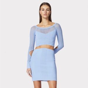 NWOT Herve Ledger Mixed Pointelle Mini Skirt XS